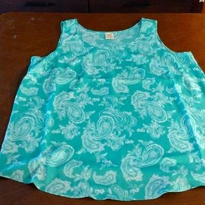 Paisley Faded Glory Tank Top